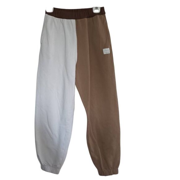 Hollister Women's Size Small Brown White Tan Adjustable Waist Sweatpants - Picture 1 of 5